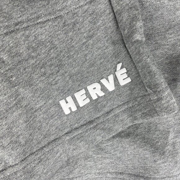 Herve by Herve Leger Boyfriend Terry Heather Grey Shorts Size Small - Picture 3 of 12